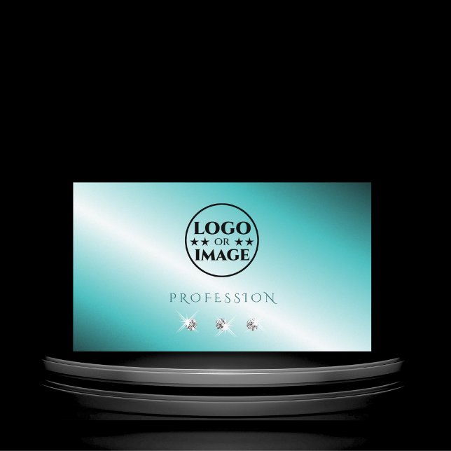 Stilvolle Aquamarine Silber-Sparkling-Diamanten mi Visitenkarte (Von Creator hochgeladen)