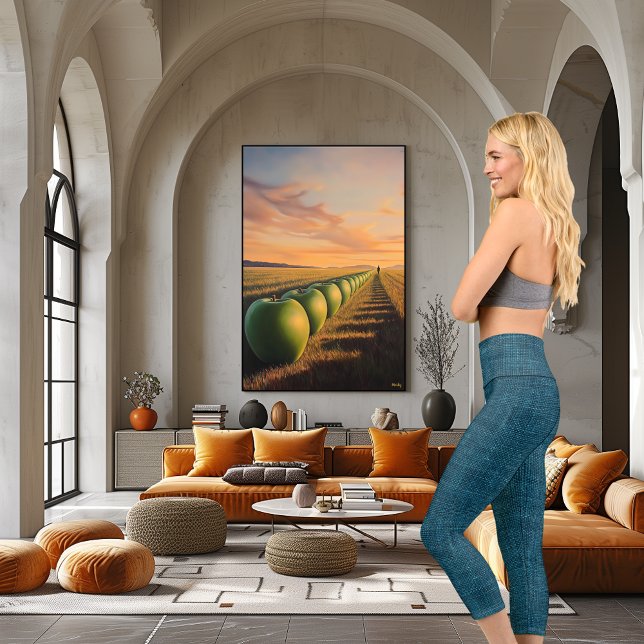 Stilvolle Aquamarine Textur Denim Personalisieren  Capri Leggings (Von Creator hochgeladen)