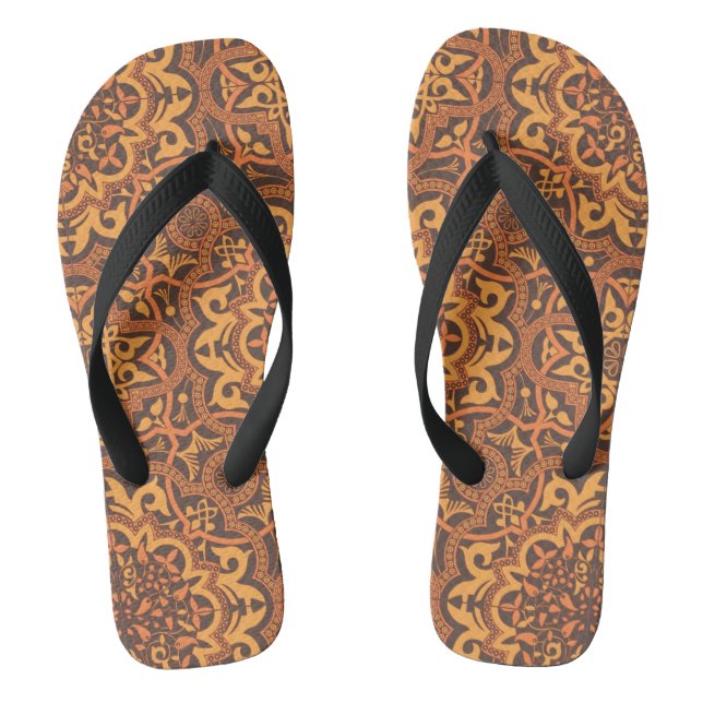 Stilvolle arabische Ornamente Flip Flops (Fußbett)