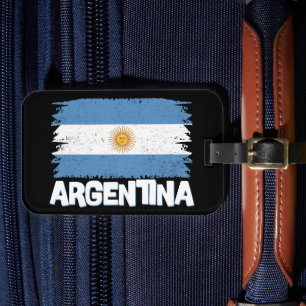 Stilvolle argentinische Flaggenschrift Gepäckanhänger