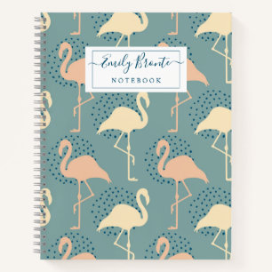 Stilvolle Art Deco Flamingo Muster Notizbuch