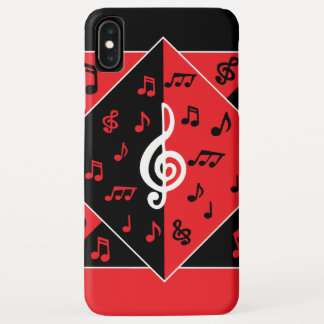 Stilvolle Art Deco Musiknoten Rot Schwarz-weiß Case-Mate iPhone Hülle