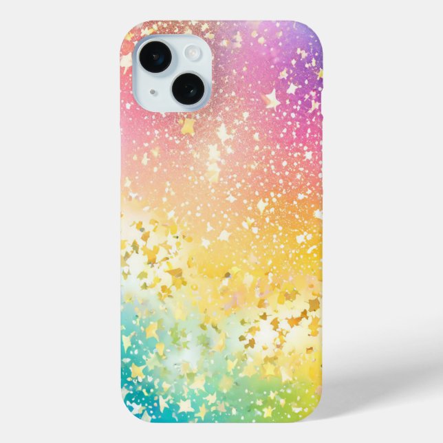Stilvolle ästhetische Rainbow Chic Case-Mate iPhone Hülle (Rückseite)