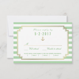 Stilvolle Auswahl an Nautical Wedding RSVP Card Ma