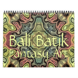 Stilvolle bali Batik Muster Fantasy Art Designs Kalender