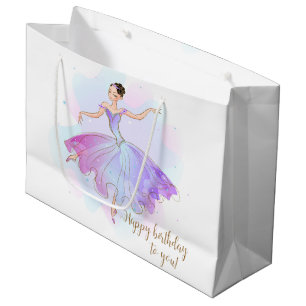 Stilvolle Ballerina Birthday wünscht Geburtstag Große Geschenktüte