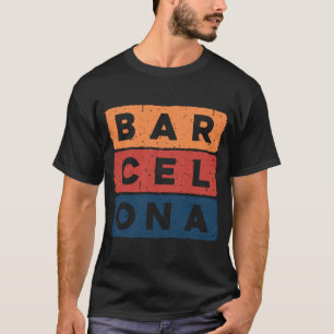 Stilvolle Barcelona Spanien Lässiger Sommer Barcel T-Shirt