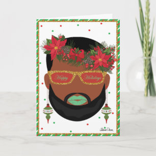 Stilvolle Bart LGBTQ Holiday Card Karte