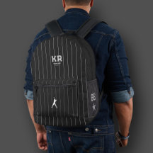 Stilvolle Baseball Schwarz-weiß Stripes Sporty