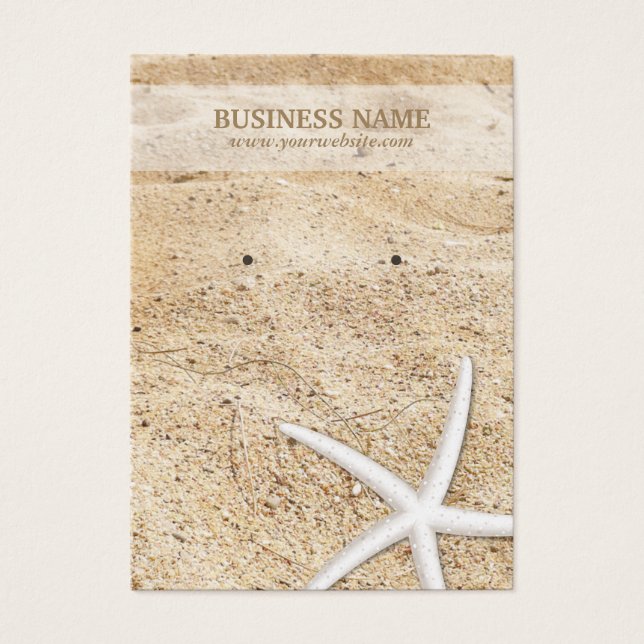 Stilvolle Beach & Starfish Earring Holder (Vorderseite)