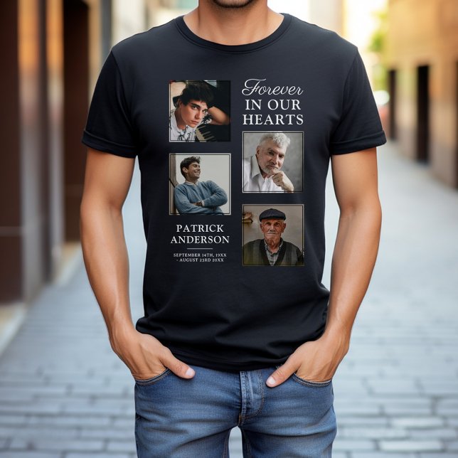 Stilvolle Beerdigung 4 Foto Gedenkstätte T-Shirt (Von Creator hochgeladen)