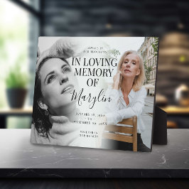 Stilvolle Beerdigungsdenkmal vor und nach dem Foto Fotoplatte