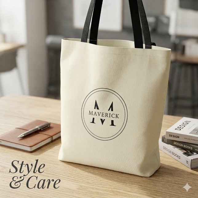Stilvolle benutzerdefinierte Initialen-Name Tote B (Stylish Custom Initial Name Everyday Tote Bag)