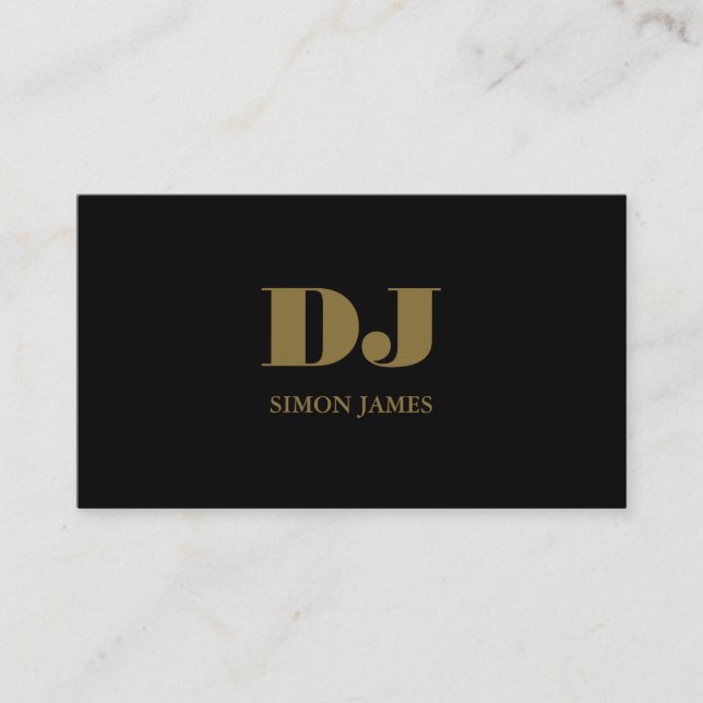 Stilvolle Berufliche DJ Business Card Visitenkarte (Vorderseite)