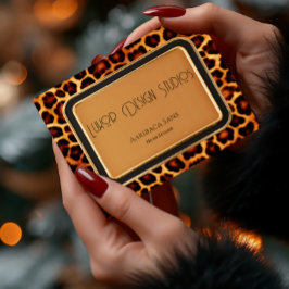 Stilvolle Berufliche Erstplatine Leopard Print Visitenkarte