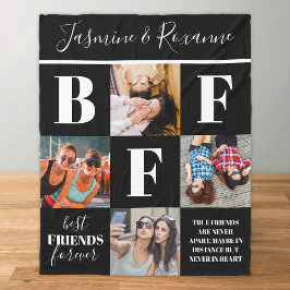 Stilvolle BESTE FREUNDIN Besties Foto Collage Fleecedecke