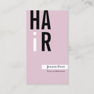 Stilvolle Black and Pink Friseur Business Card Visitenkarte