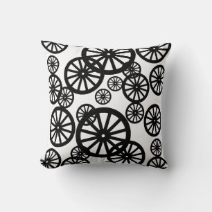 Stilvolle Black Color Wheels Circles Kissenpolster Kissen