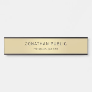 Stilvolle Black Gold Beruflich Elegante Design Top Türschild
