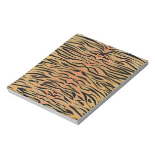 Stilvolle Black Gold Tiger Animal Print Notizblock