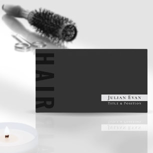 Stilvolle Black Hair Stylist Business Card Visitenkarte
