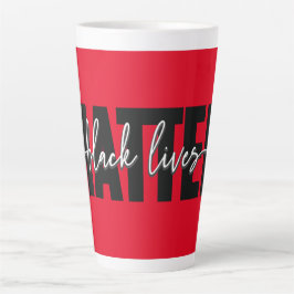 Stilvolle Black Lives Matter Typografie Milchtasse