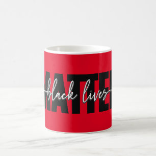 Stilvolle Black Lives Matter Typografie-Tasse Kaffeetasse