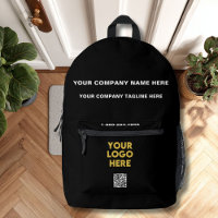 Stilvolle Black Logo QR Code Firmenname Telefon
