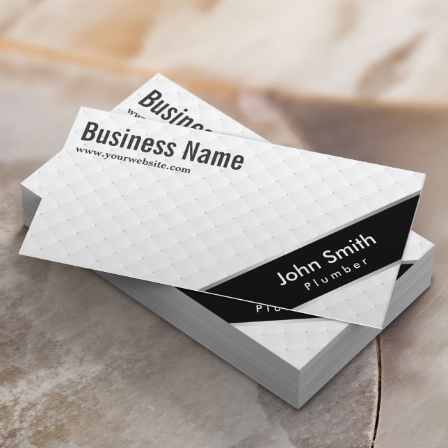 Stilvolle Black Stripe Klempner Business Card Visitenkarte (Von Creator hochgeladen)