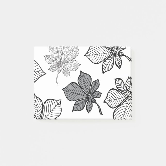 Stilvolle Blätter 2 Post-it Klebezettel (Vorderseite)