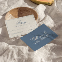 Stilvolle blaue und weiße alte Geld Retro-Hochzeit