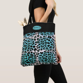 Stilvolle Blue Leopard Animal Print Personalisiert
