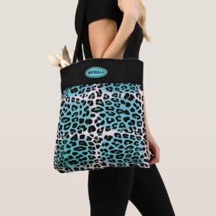 Stilvolle Blue Leopard Animal Print Personalisiert