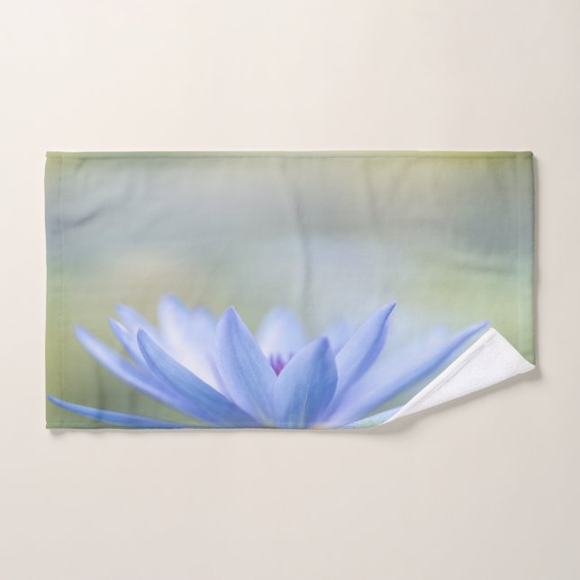 Stilvolle Blue Lotus Blume Landschaft, Zen Badhandtuch Set (Handtuch)