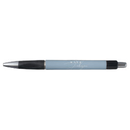 Stilvolle Blue Signature Script Monogram Kugelschreiber