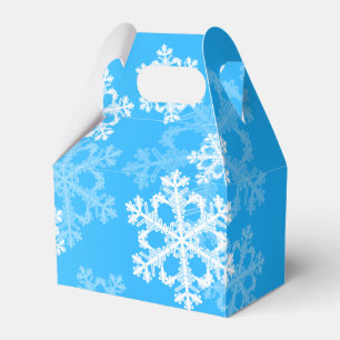 Stilvolle Blue Snowflakes Modernes Weihnachtsmuste Geschenkschachtel