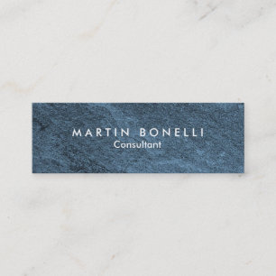 Stilvolle Blue Stone Design Artistic Slim Mini Visitenkarte