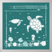 Stilvolle Blue Underwater Seascape