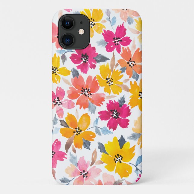 Stilvolle Blume der Loose Floral Case-Mate iPhone Hülle (Rückseite)