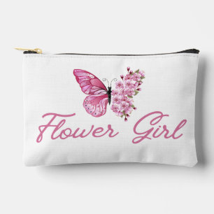stilvolle Blume Girl, rosa Schmetterling niedlich Zubehörtasche