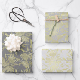 Stilvolle Blume Kunst, Dichtung und Musik Geschenkpapier Set