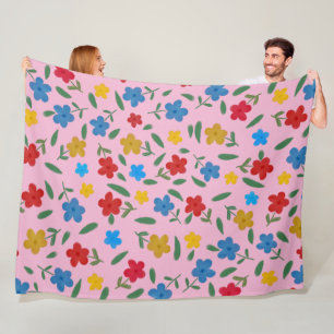 STILVOLLE BLUME PATTER FLEECEDECKE