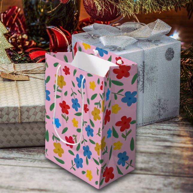 STILVOLLE BLUME PATTER MITTLERE GESCHENKTÜTE (Von Creator hochgeladen)
