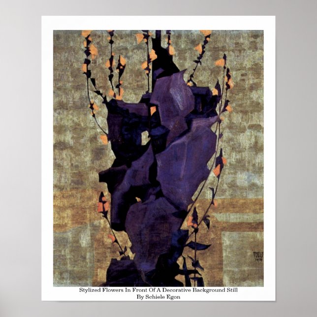 Stilvolle Blume Poster (Vorne)