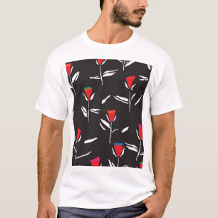 Stilvolle Blume: Vintages Muster Eleganz T-Shirt
