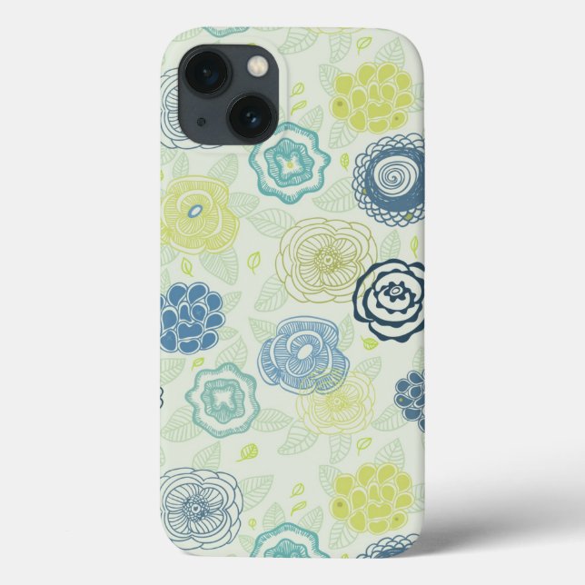 Stilvolle Blumenmuster mit niedlichen Blume Case-Mate iPhone Hülle (Rückseite)