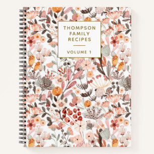 Stilvolle Blumenneutrale Hübsche Personalisierte  Notizbuch