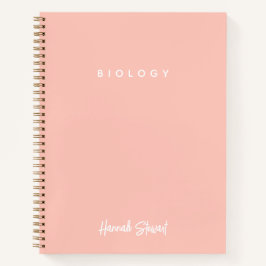 Stilvolle Blush Pink Minimalistisch Girly Student Notizbuch