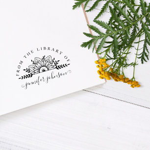 Stilvolle Blüte aus dem eigenen Buch Gummistempel