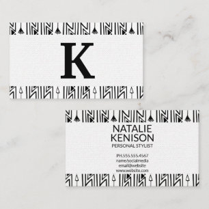 Stilvolle Boho Pattern Square Business Card Visitenkarte